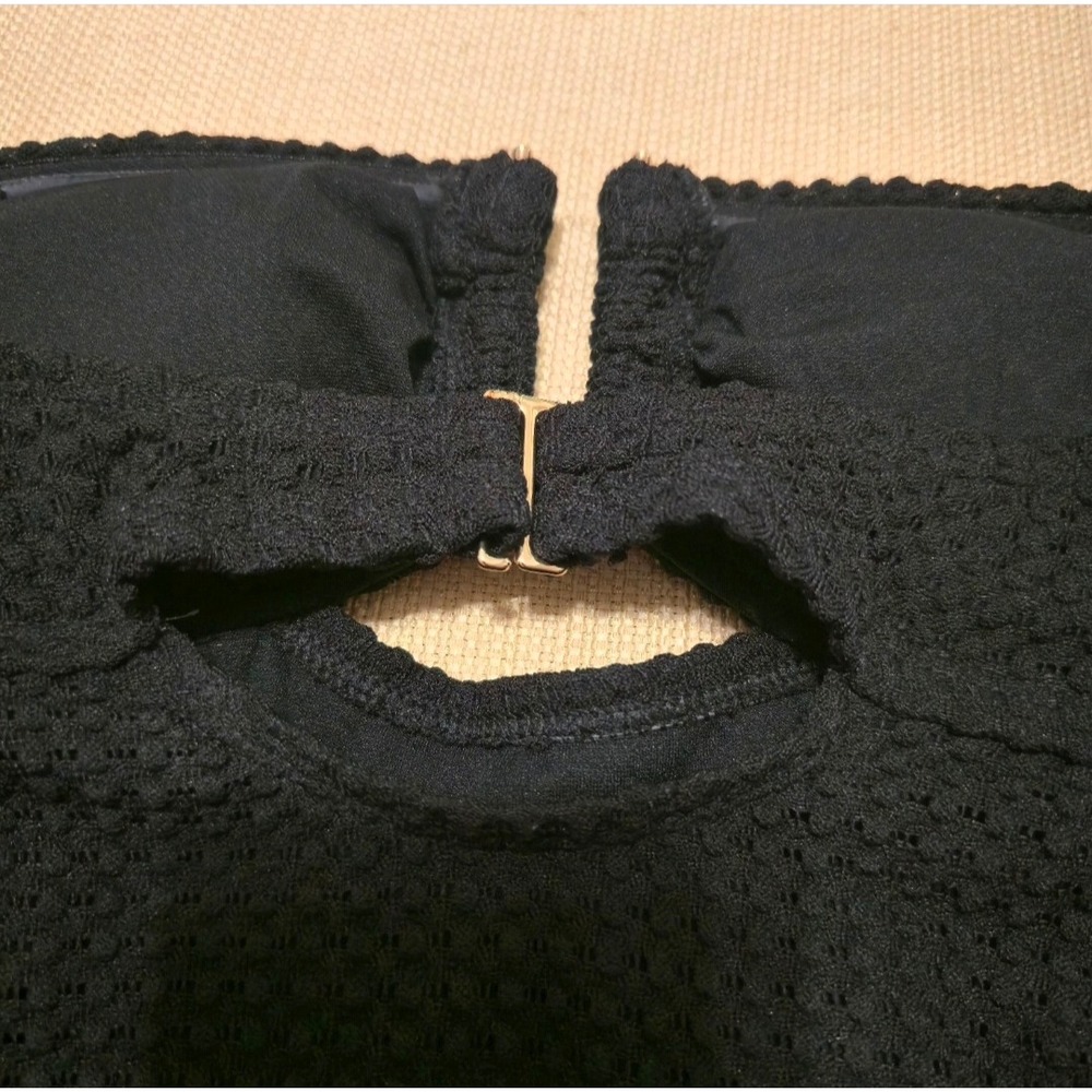 Shade‎ & Shore Womens Black Textured Cutout One Piece Swimsuit XS 238 25 4025 - Picture 6 of 11